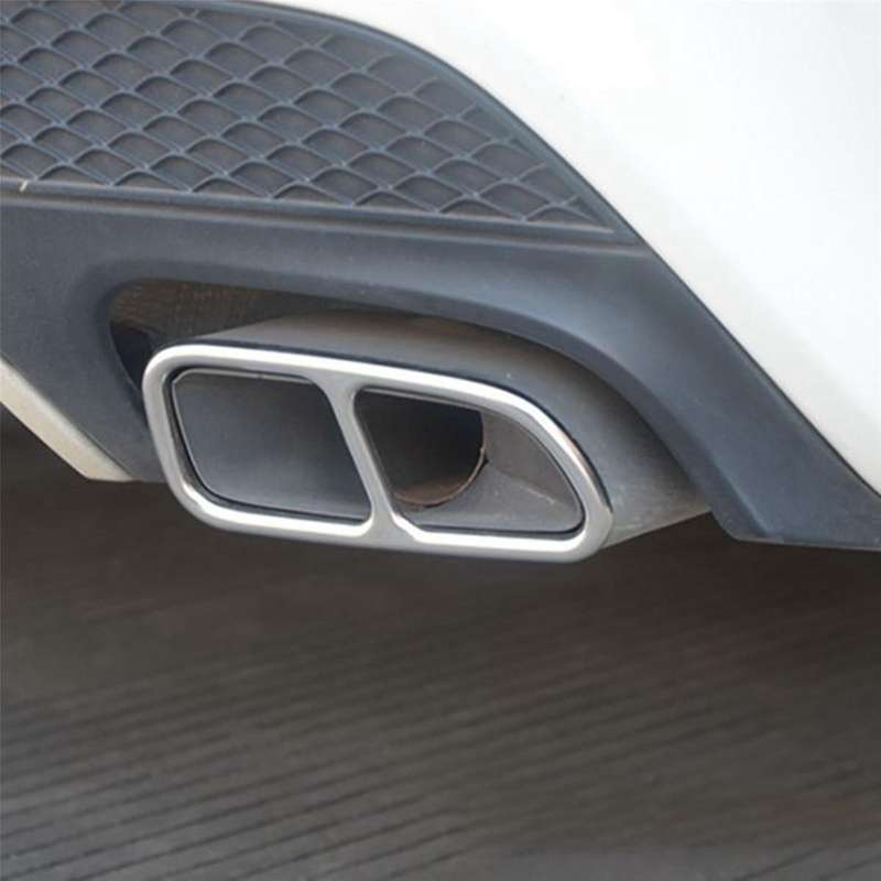 1pair Rear Dual Exhaust Muffler Pipe Cover Trim for X204 W218 2012-2017 Tail Throat Frame A