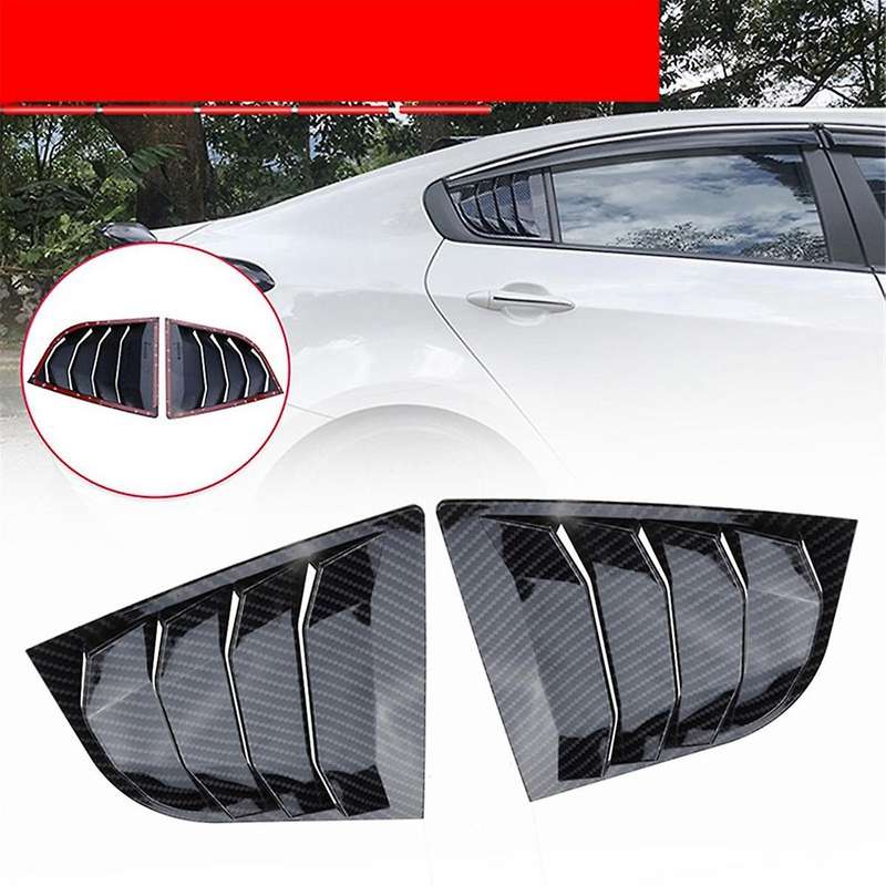 1Pair Rear Side Window Louver Spoiler Panel 1/4 Quarter Cover for Cerato Sedan 2013-2018