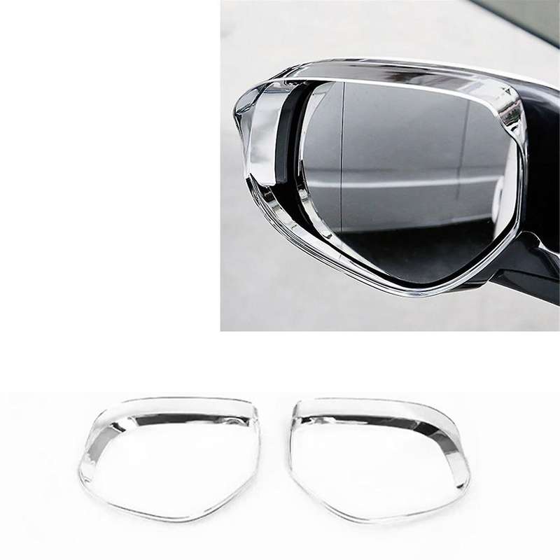 1pair Rear View Mirror Rain Visor Shade Cover for 2013-2021 Side Mirror Rain Brow Trim Protection