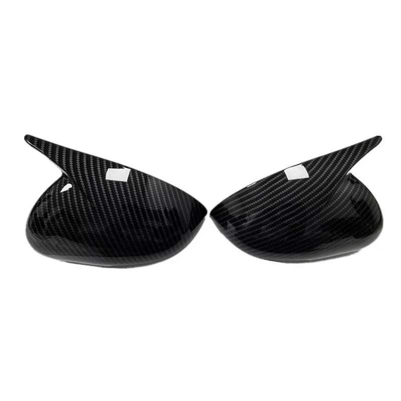 1Pair Rear View Mirror Housing OX Horn Trim Cover for 2011-2016 Side Door Mirror Shell Caps ABS Carb