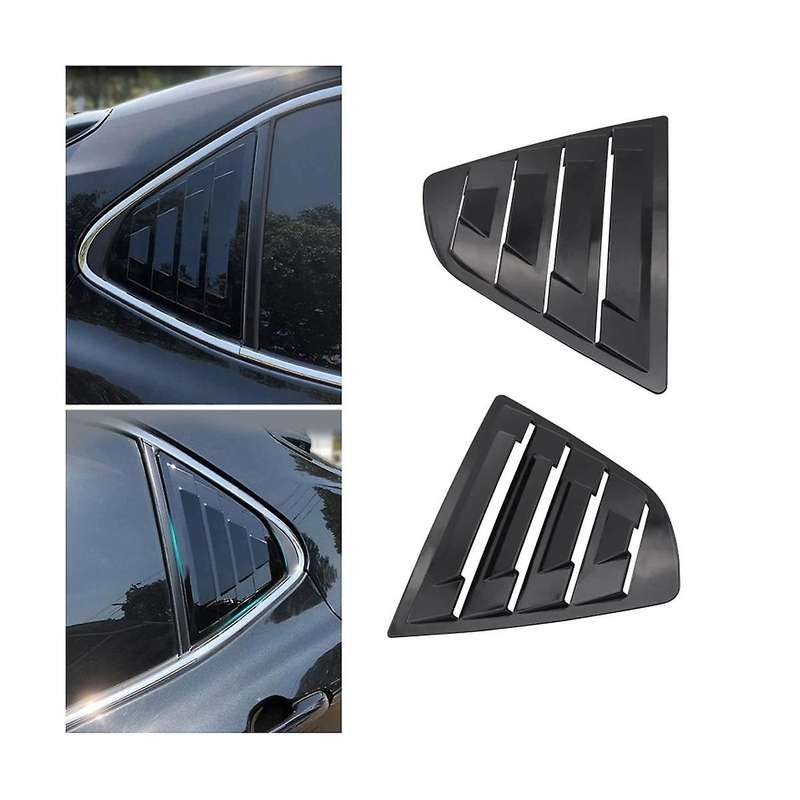 1pair Rear Window Side Shutter Cover Trim Sticker for Sedan 8th 2018-2023 Vent Scoop Decorate B