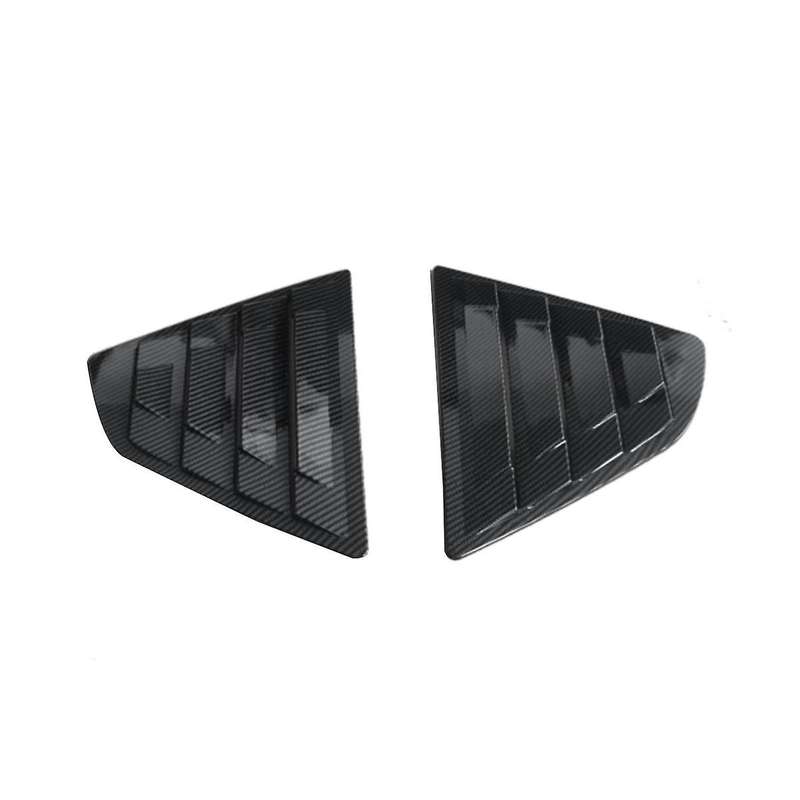 1pair Rear Window Side Shutter Cover Trim Sticker for Sedan 8th 2018-2023 Vent Scoop Decorate B