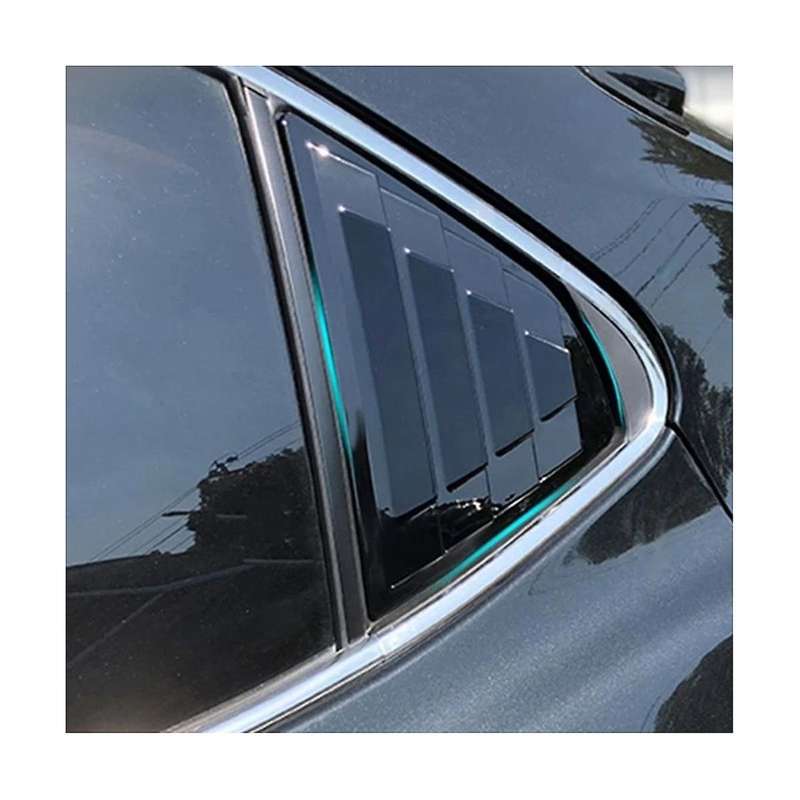 1pair Rear Window Side Shutter Cover Trim Sticker for Sedan 8th 2018-2023 Vent Scoop Decorate B