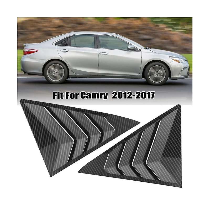 1pair Rear Window Louver Cover Trim Deflector for 7th 2012-2017 Shutter Vent Decorate Sticker A