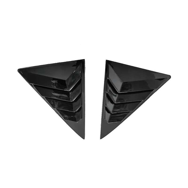 1pair Rear Window Louver Cover Trim Deflector for 7th 2012-2017 Shutter Vent Decorate Sticker A