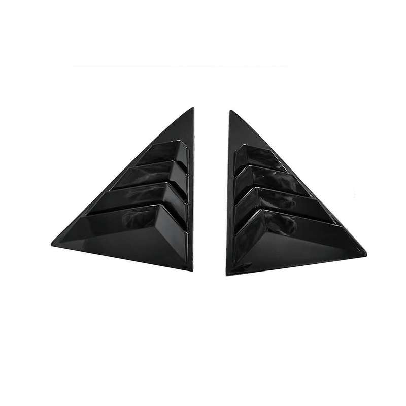 1pair Rear Window Louver Cover Trim Deflector for 7th 2012-2017 Shutter Vent Decorate Sticker A