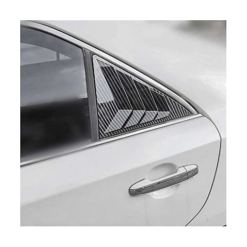 1pair Rear Window Louver Cover Trim Deflector for 7th 2012-2017 Shutter Vent Decorate Sticker A
