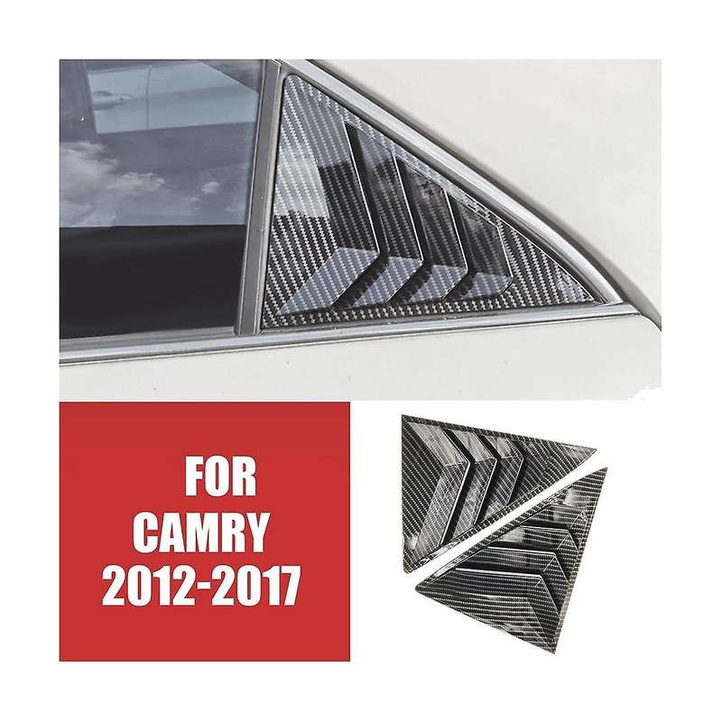1pair Rear Window Louver Cover Trim Deflector for 7th 2012-2017 Shutter Vent Decorate Sticker A