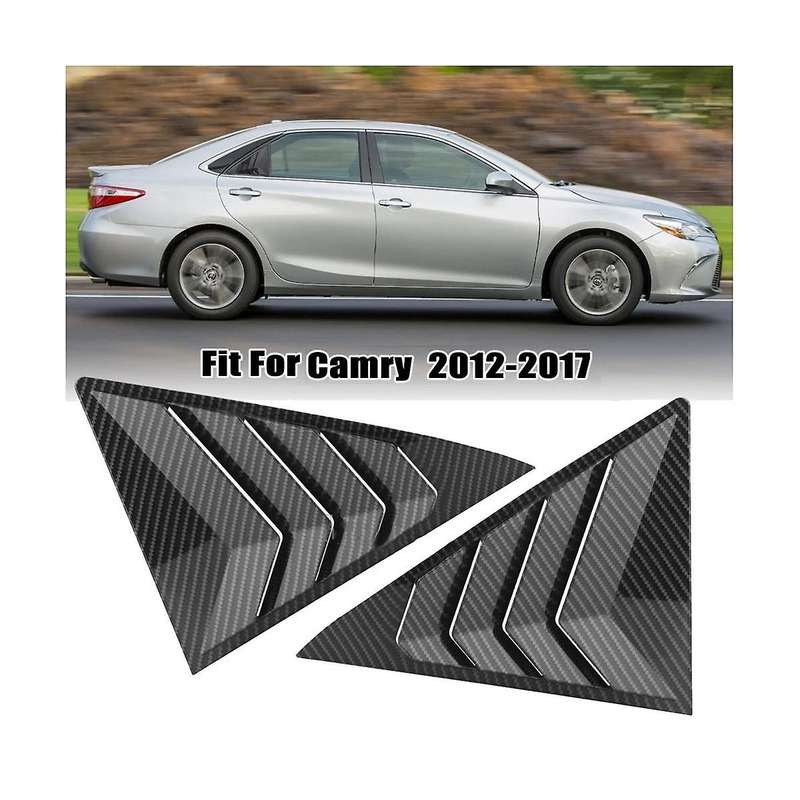 1pair Rear Window Louver Cover Trim Deflector for 7th 2012-2017 Shutter Vent Decorate Sticker B