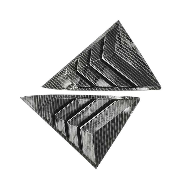 1pair Rear Window Louver Cover Trim Deflector for 7th 2012-2017 Shutter Vent Decorate Sticker B