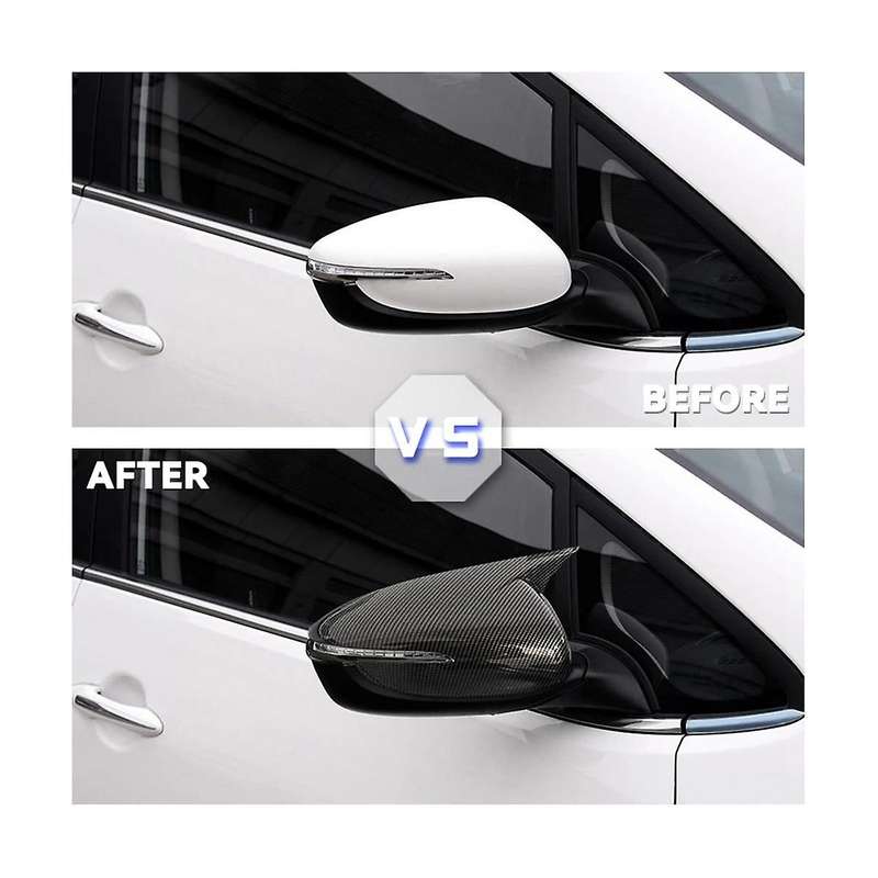 1pair Rearview Mirror Cover Housing Ox Horn Trim Caps for Forte 2013-2018 Side Wing Mirror Shell St