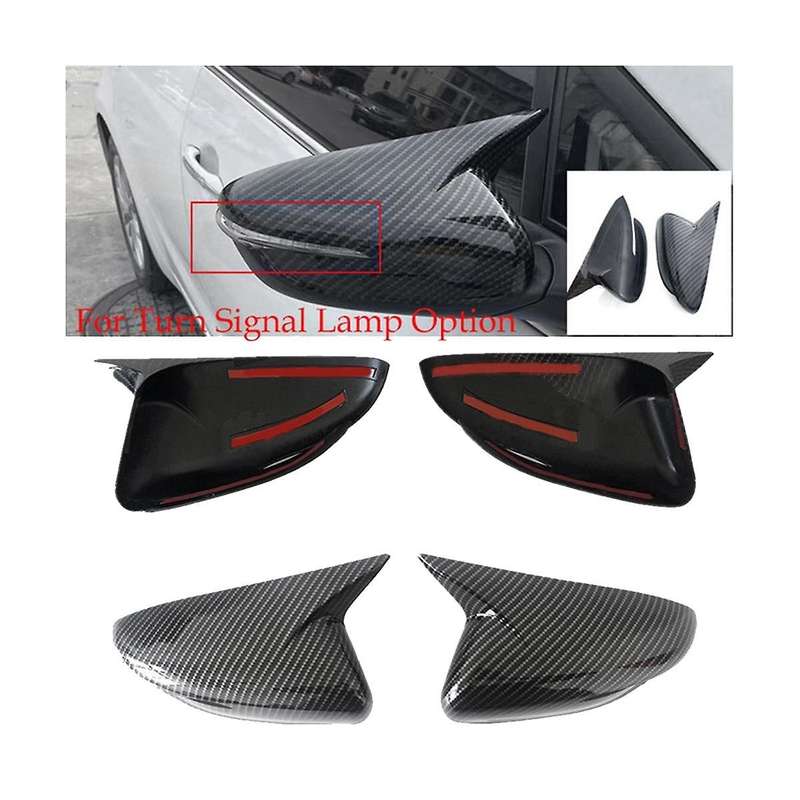 1pair Rearview Mirror Cover Housing Ox Horn Trim Caps for Forte 2013-2018 Side Wing Mirror Shell St