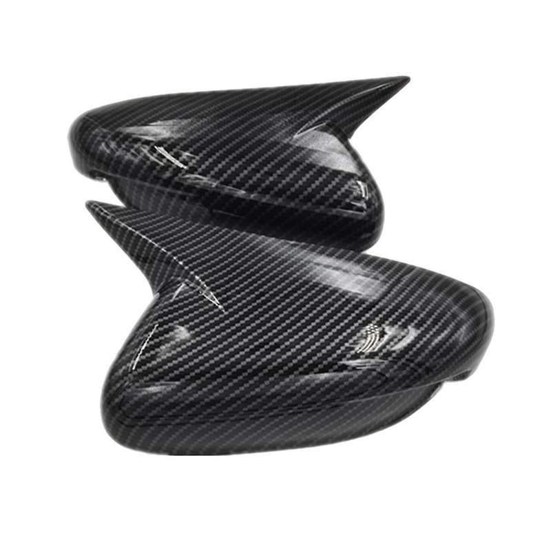 1pair Rearview Mirror Cover for Forte Cerato 2019-2023 Mirror Modified Ox Horn Shell Sticker Carbon