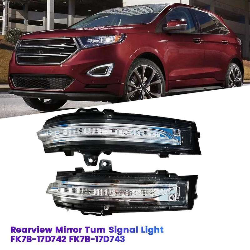 1Pair Rearview Mirror Turn Signal FK7B-17D742 FK7B-17D743 for Edge 2015-2020 LED Side Door Mirror I