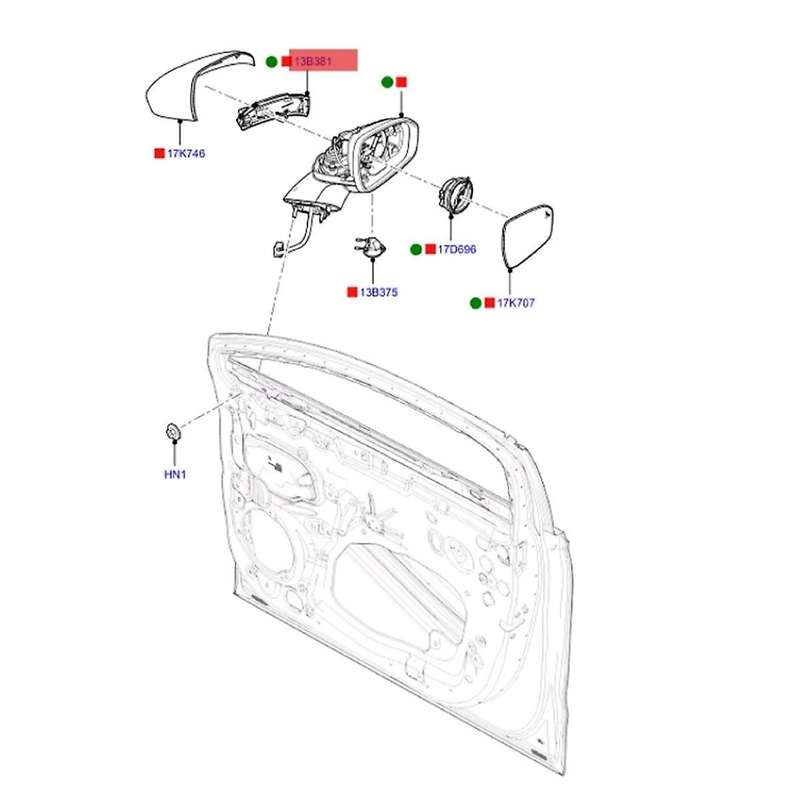 1Pair Rearview Mirror Turn Signal LED Indicator Light 31498601 for Mondeo 2013-2020 DS73-13B382- DS