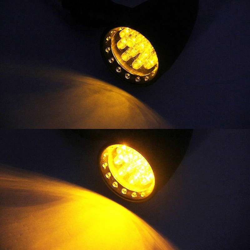 1Pair Retro Motorcycle Turn Signal Light LED Brake Light Blinkers Flashers for Cafe Chrome
