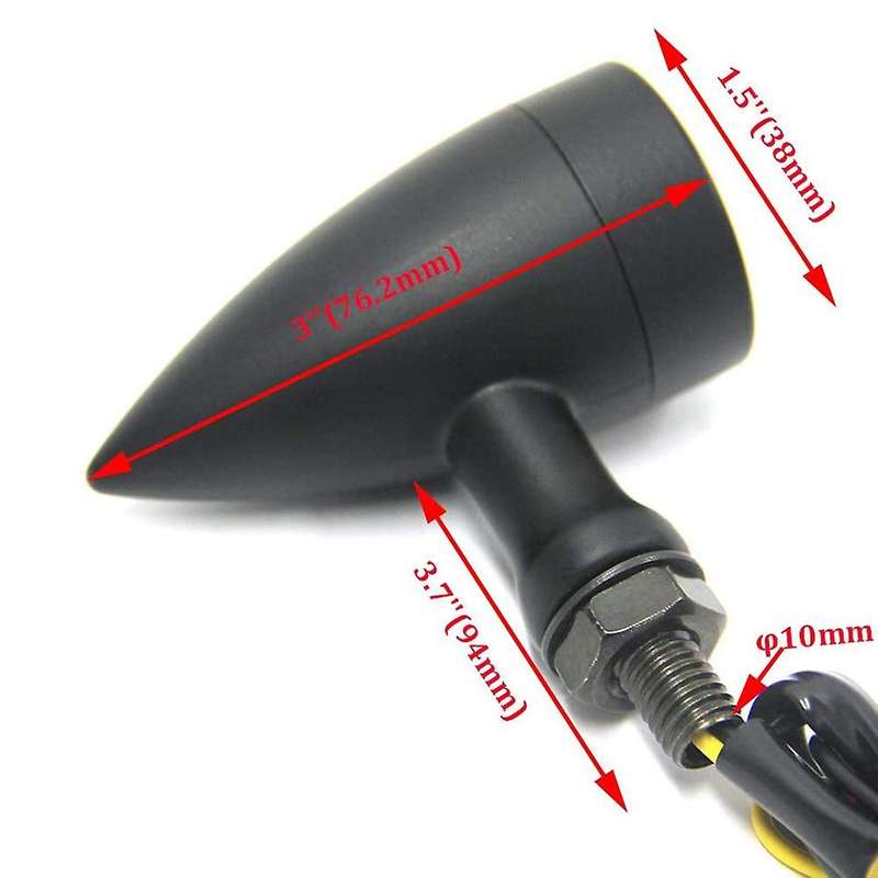 1Pair Retro Motorcycle Turn Signal Light LED Brake Light Blinkers Flashers for Cafe Chrome