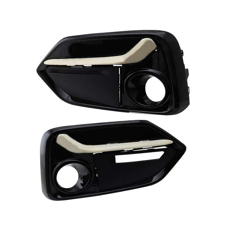 1Pair Right+Left Front Bumper Fog Light Cover Headlights Covers Hole for Type R 2017-2021