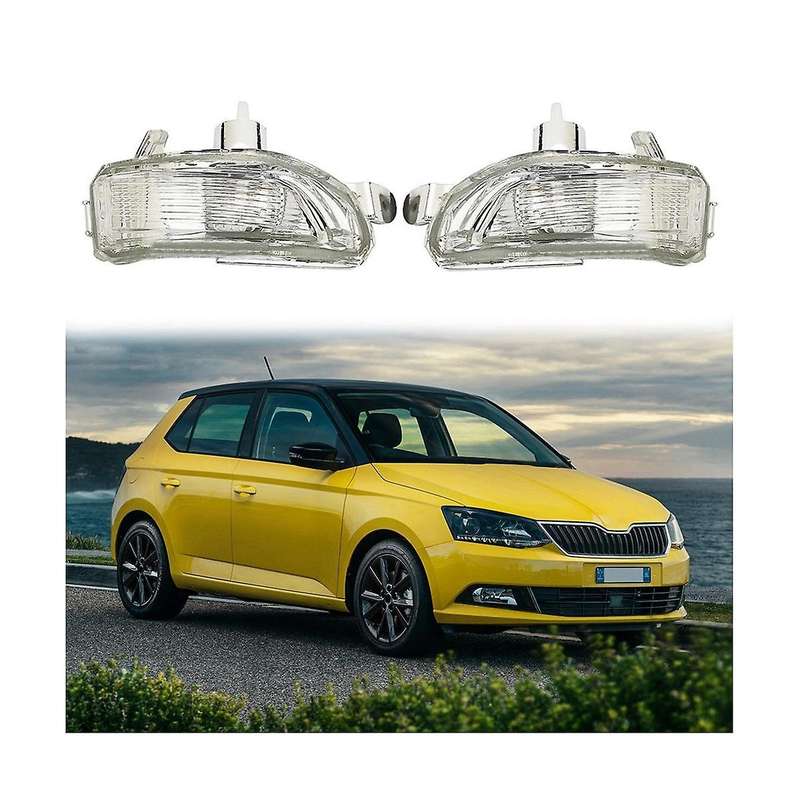 1pair Rearview Mirror Turn Signal Light Shell Indicator for Fabia 2015-2017 Rapid 2018-2020 6v09491