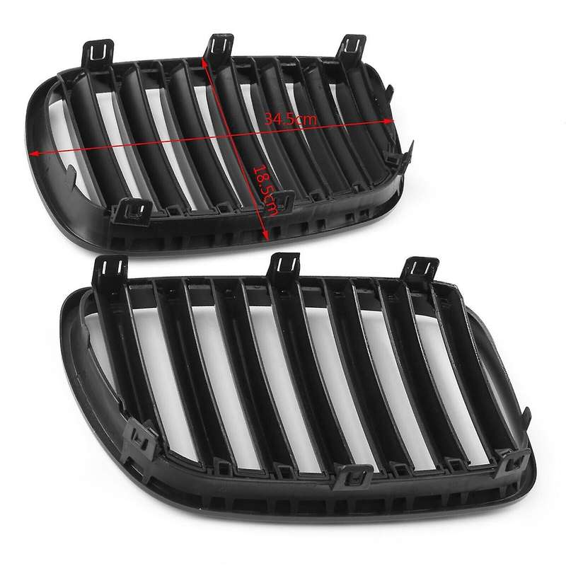 1pair Shiny Black Front Grille Bumper Kidney Grille for E83 X3 Facelift 2007-2010