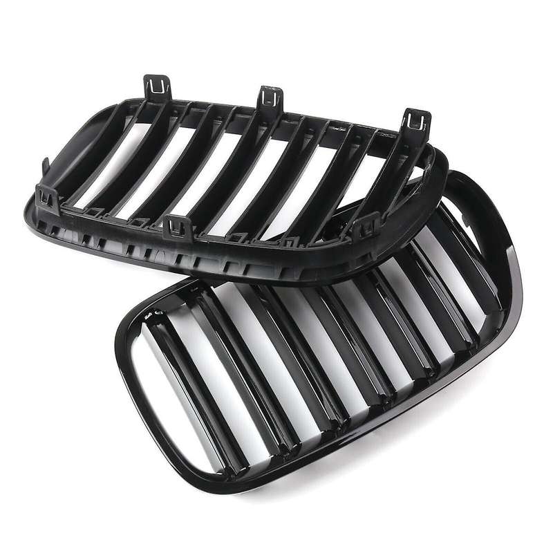 1pair Shiny Black Front Grille Bumper Kidney Grille for E83 X3 Facelift 2007-2010