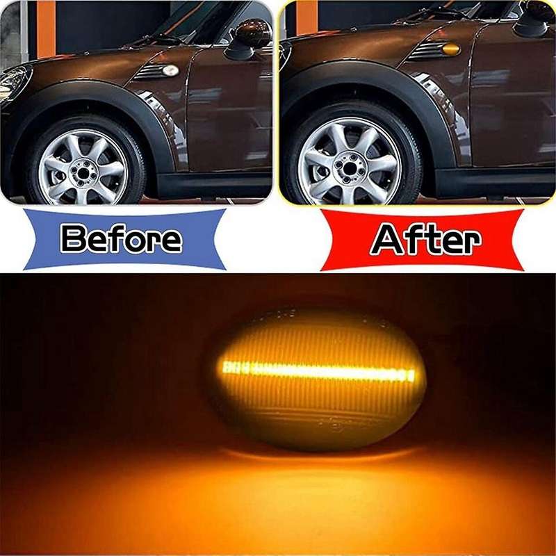 1Pair Side Indicator Light Trim Panel 63137260201 63137260202 for MINI R55 R56 R57 R58 R59 07-15 Tur