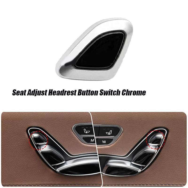 1Pair Seat Adjust Switch Headrest Button A2229058100 A2229058200 for W222 W217 S-Class 2014-2022 Chr