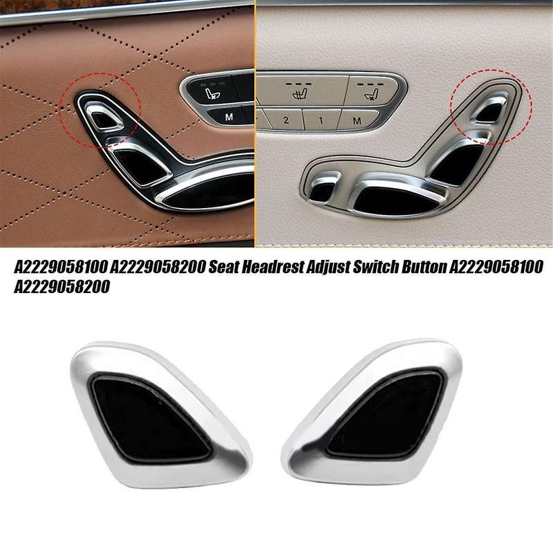 1Pair Seat Adjust Switch Headrest Button A2229058100 A2229058200 for W222 W217 S-Class 2014-2022 Chr