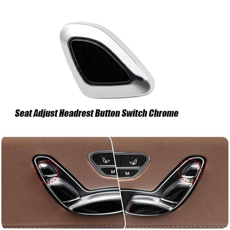 1Pair Seat Adjust Switch Headrest Button A2229058100 A2229058200 for W222 W217 S-Class 2014-2022 Chr
