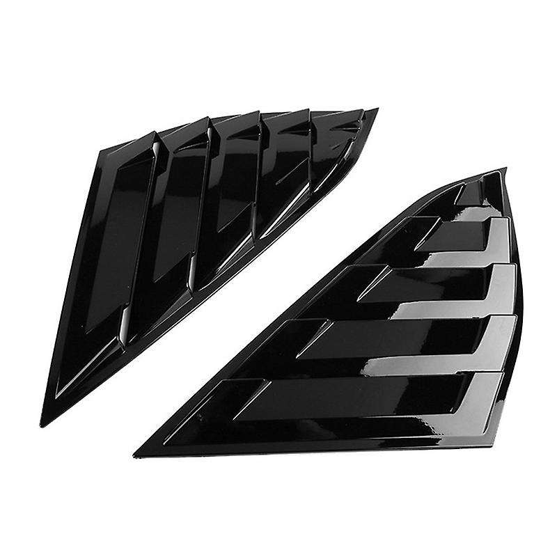 1Pair Side Vent Window Scoop Louver Trim for 2016 - 2019 Accord Gloss Black ABS