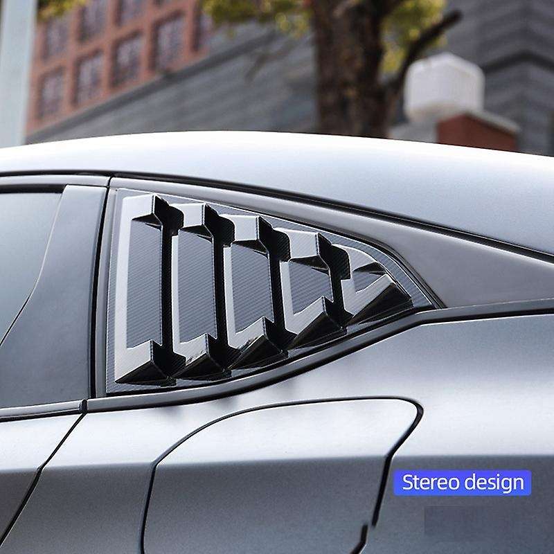 1Pair Side Vent Window Scoop Louver Trim for 2016 - 2019 Accord Gloss Black ABS