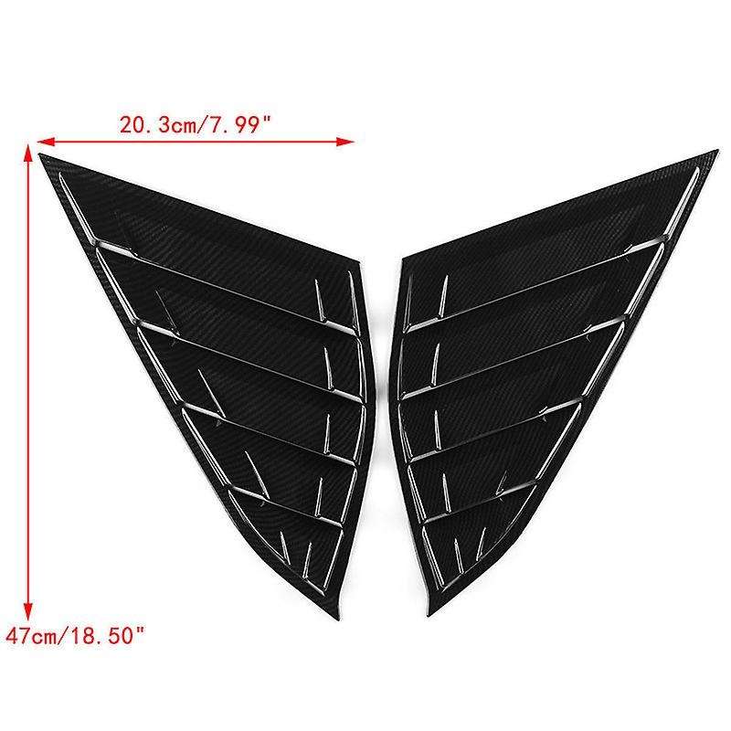 1Pair Side Vent Window Scoop Louver Trim for 2016 - 2019 Accord Gloss Black ABS