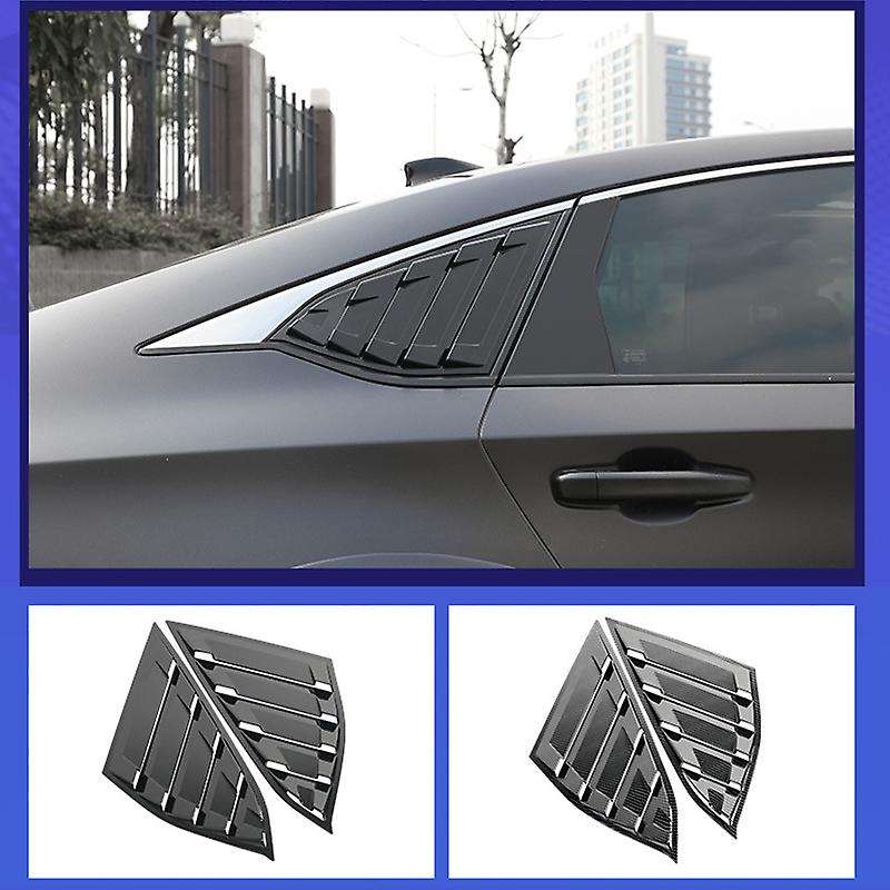 1Pair Side Vent Window Scoop Louver Trim for 2016 - 2019 Accord Gloss Black ABS
