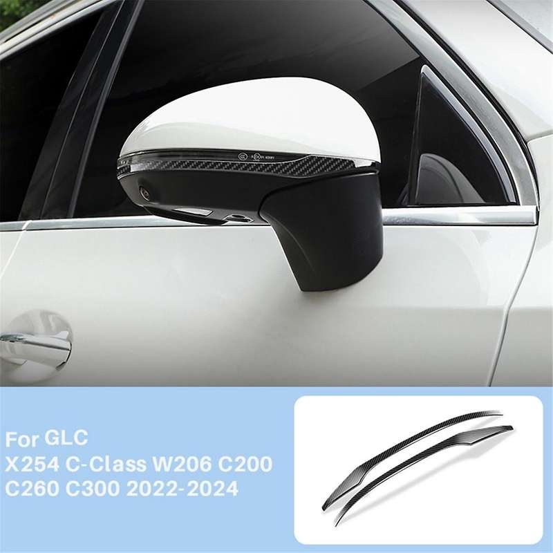 1Pair Side Rearview Mirror Trim Strip for GLC C-Class W206 C200 C260 C300 X254 GLC300 2022-2024,C