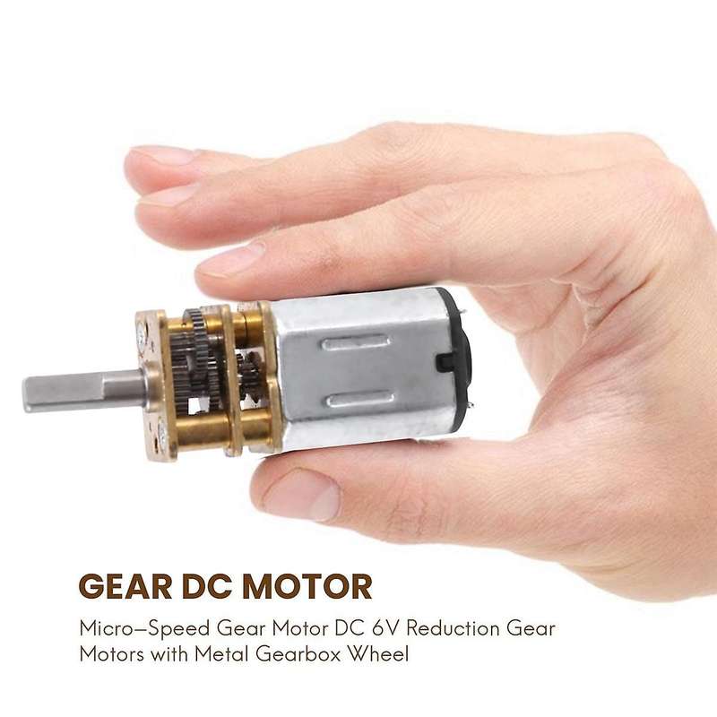 1Pc 30RPM N20 Micro-Speed Gear Motor DC 6V Reduction Gear Motors with Metal Gearbox Wheel