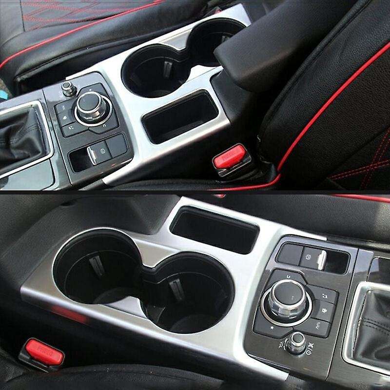 1Pc ABS Chrome Plate Car Water Cup Holder Decorate Moulding Ring Interior for -5 CX5 2015 2016