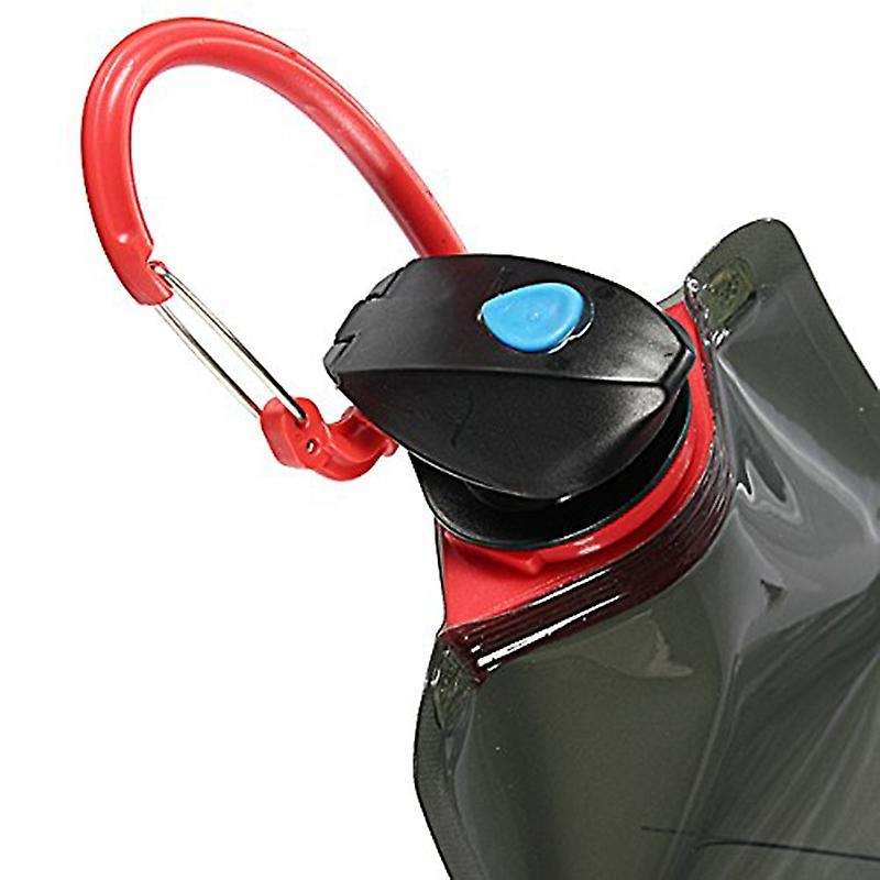 1pc 700 Ml Foldable Reusable Water Bag Drink Bottle Free Bicycle Bottle Black