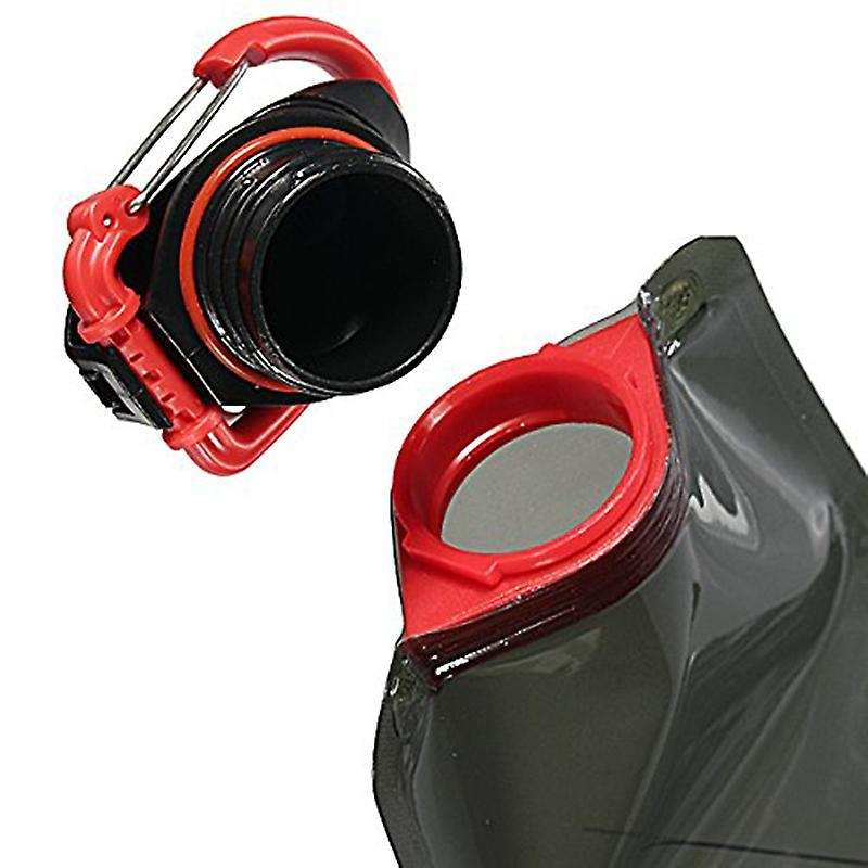 1pc 700 Ml Foldable Reusable Water Bag Drink Bottle Free Bicycle Bottle Black