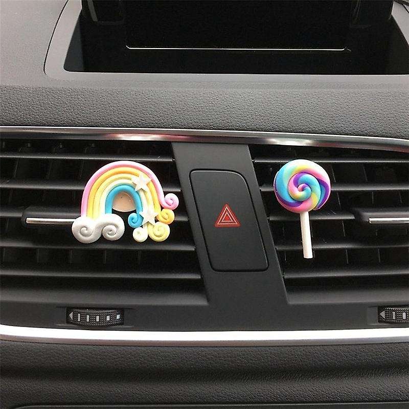 1Pc Car Air Outlet Perfume Clip Lollipop Car Perfume Clip Cute Car Solid Decorations for Girls Car O