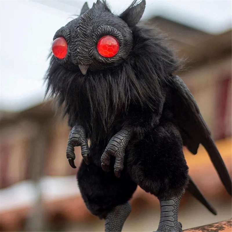 1Pc Cute Resin Plush Mothman Baby Statue,Poseable Art Ornament Perfect for Party Decoration