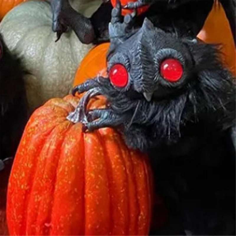 1Pc Cute Resin Plush Mothman Baby Statue,Poseable Art Ornament Perfect for Party Decoration