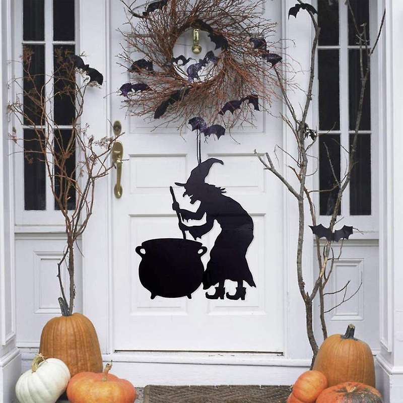 1Pc Halloween Witch Listing Pumpkin Ornaments Ghost Party Supplies Halloween Door Wall Decoration