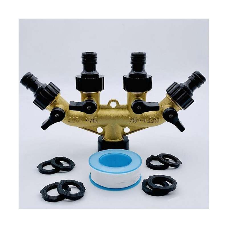 1pc G3/4 Brass Garden Hose Splitter Y-type Watering Connector Garden Tap for Outdoor Tap and Faucet