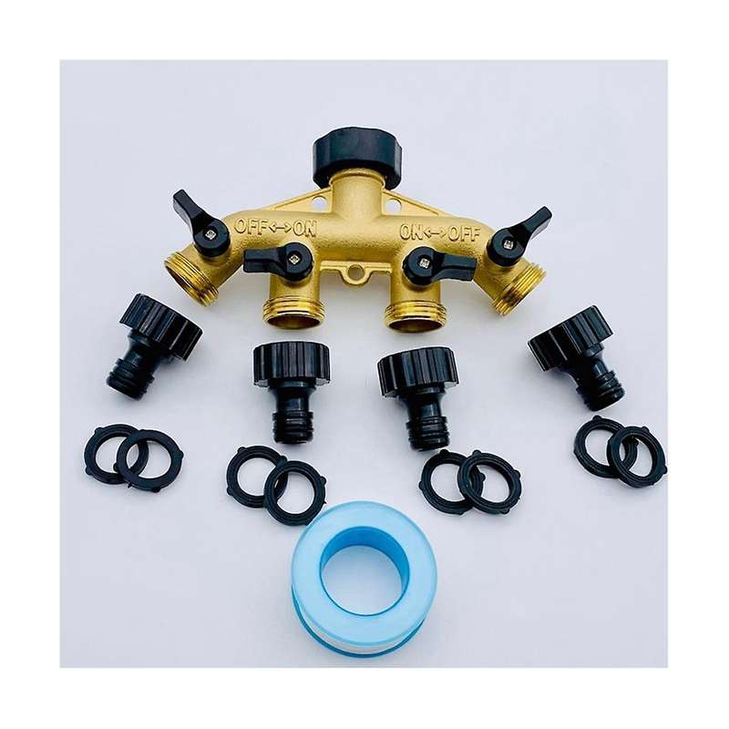 1pc G3/4 Brass Garden Hose Splitter Y-type Watering Connector Garden Tap for Outdoor Tap and Faucet