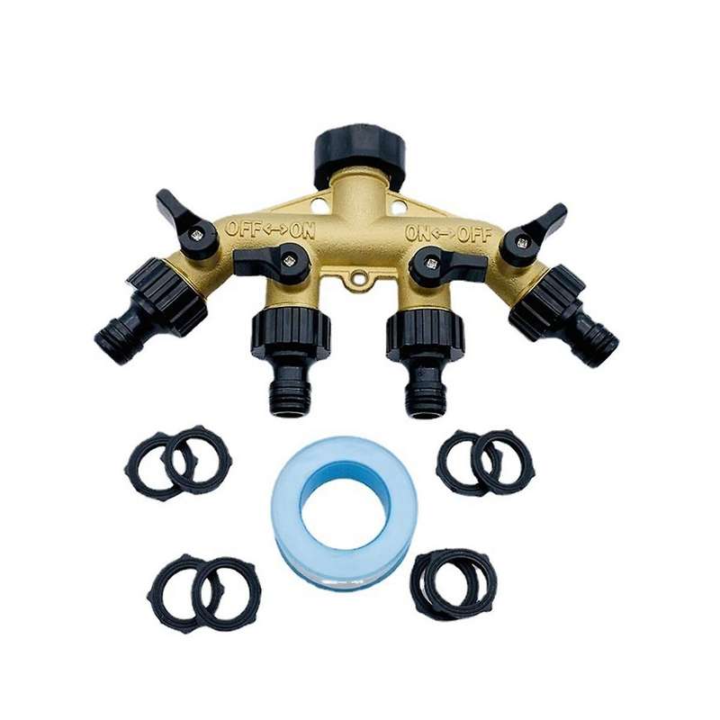 1pc G3/4 Brass Garden Hose Splitter Y-type Watering Connector Garden Tap for Outdoor Tap and Faucet
