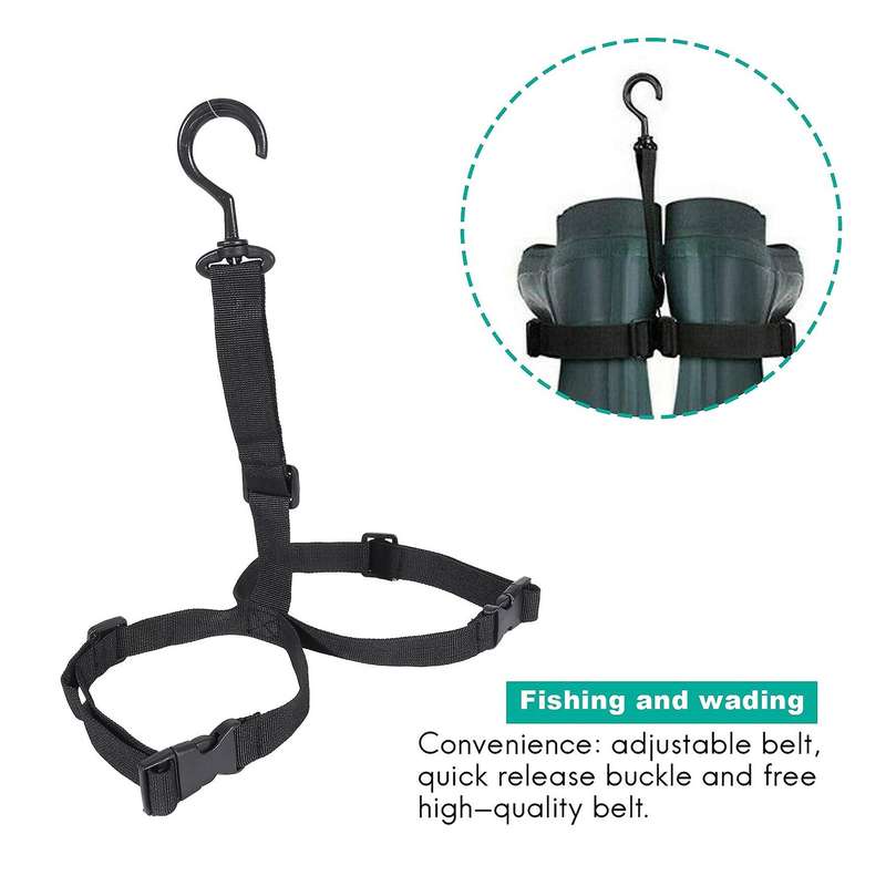 1pc Shoes Hook Holder Hanging Fishing Boot Shoes Hanger Strap Belt for Drying Rack Storage