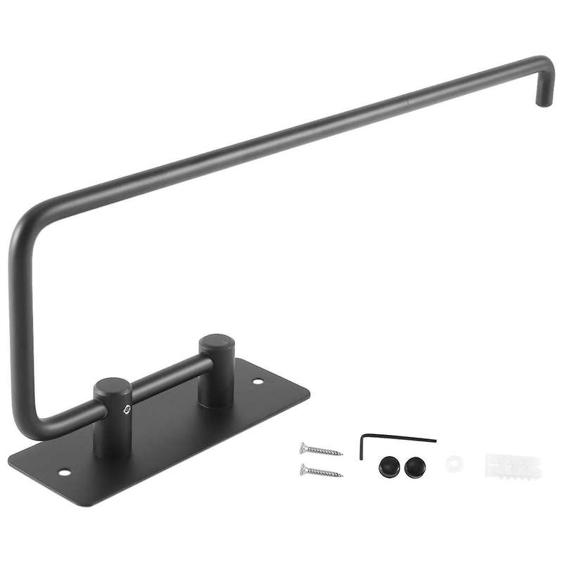 1pc Square Black Non-perforated Stainless Steel Kitchen Tissue Holder Cupboard Tissue Holder Kitchen