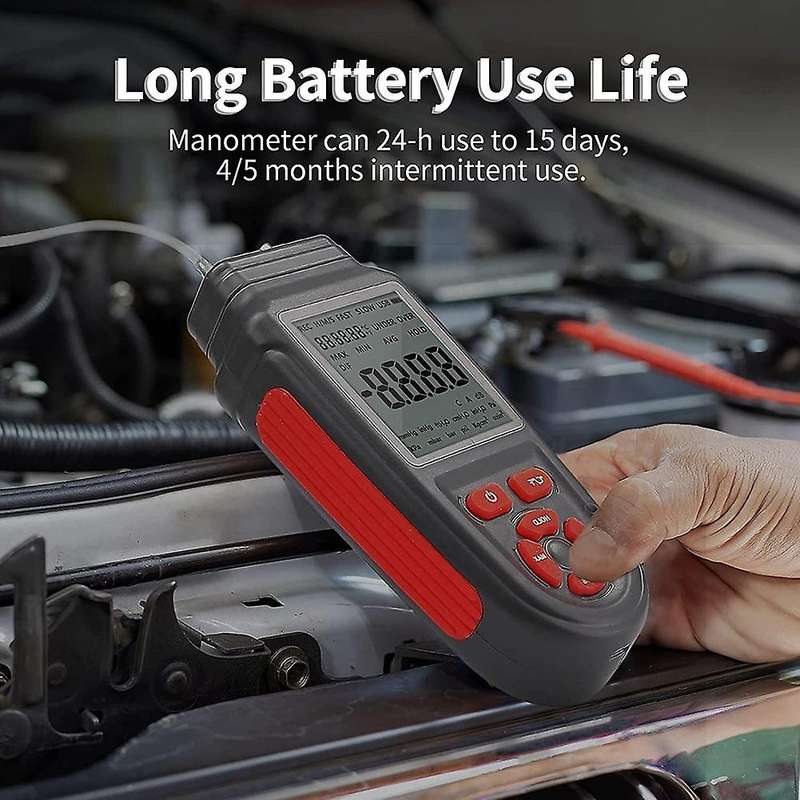1Pcs +/- 2.999 Psi Digital Handheld Manometer +/- 83 Wc HVAC Gas Pressure Tester Differential Dual P
