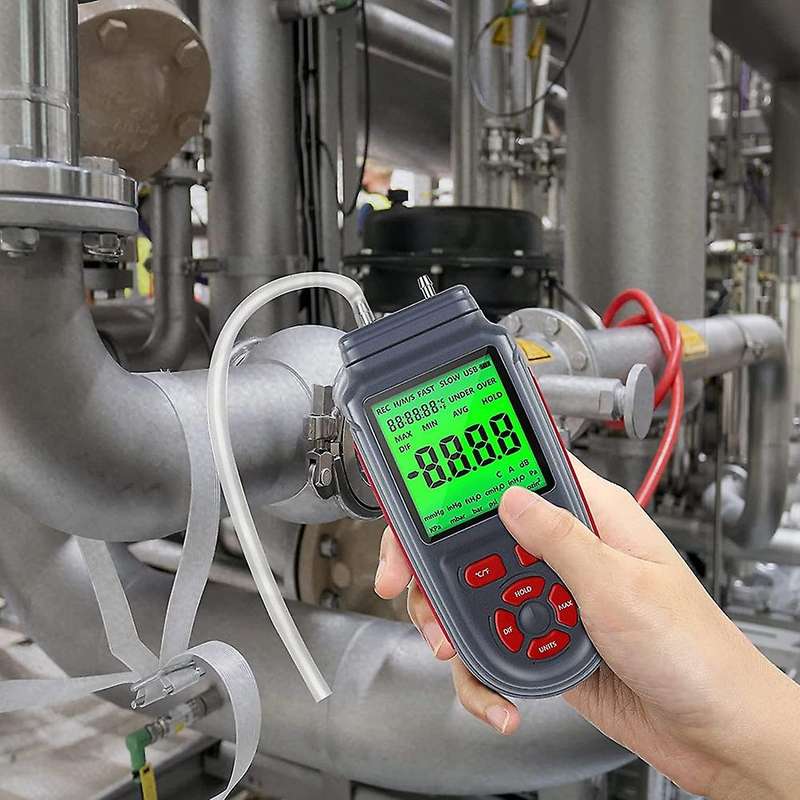 1Pcs +/- 2.999 Psi Digital Handheld Manometer +/- 83 Wc HVAC Gas Pressure Tester Differential Dual P