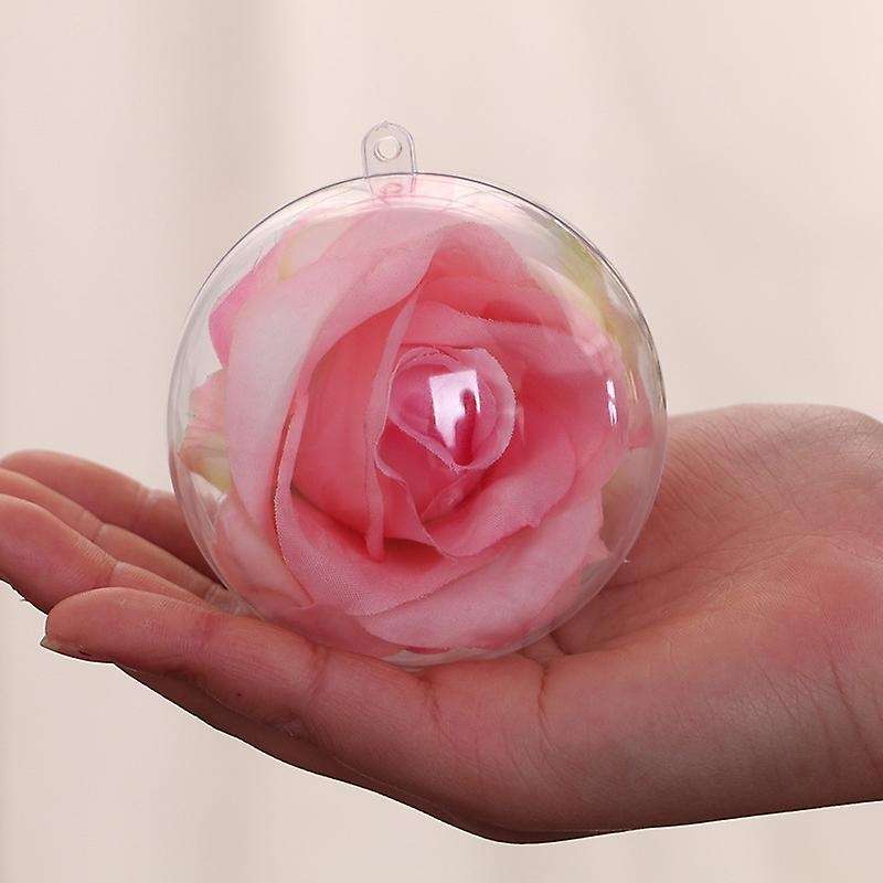 1Pc Wedding Christmas Tress Hanging Decorations Ball Transparent Open Plastic Clear Ornament Kids D